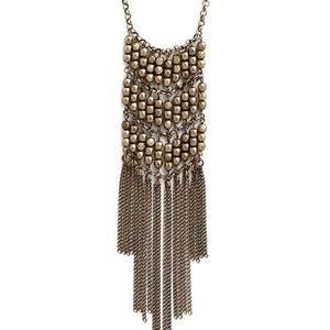 ModCloth, Captivating Cascade Necklace In Brass
